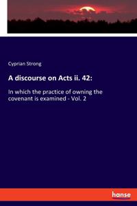 A discourse on Acts ii. 42