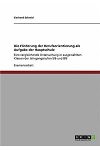 Die Förderung der Berufsorientierung als Aufgabe der Hauptschule