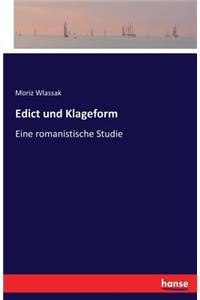 Edict und Klageform