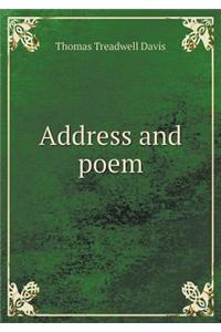 Address and poem