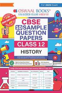 Oswaal CBSE Sample Question Papers Class 12 History (For 2025 Exam)
