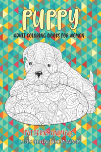 Adult Coloring Books for Women Patterns Animals - Stress Relieving Designs Animals - Puppy