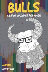 Libri da colorare per adulti - Anti stress - Animali - Bulls