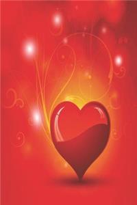 Notizbuch Leuchtendes Herz in Rot