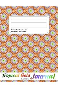 Tropical Gold Lined Journal