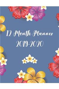 12 Month Planner 2019-2020