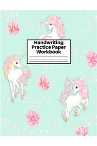 Handwriting Practice Paper Workbook