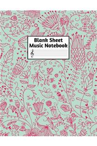 Blank Sheet Music Notebook