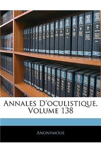 Annales D'Oculistique, Volume 138