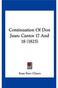 Continuation of Don Juan