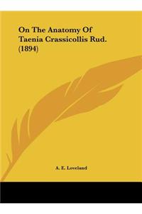 On the Anatomy of Taenia Crassicollis Rud. (1894)