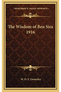 Wisdom of Ben Sira 1916