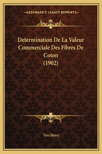 Determination De La Valeur Commerciale Des Fibres De Coton (1902)