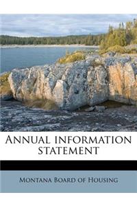 Annual Information Statement