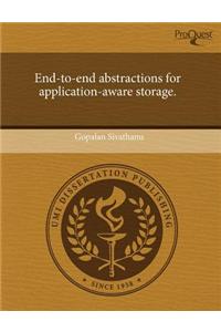 End-To-End Abstractions for Application-Aware Storage