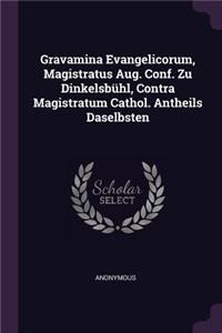 Gravamina Evangelicorum, Magistratus Aug. Conf. Zu Dinkelsbühl, Contra Magistratum Cathol. Antheils Daselbsten