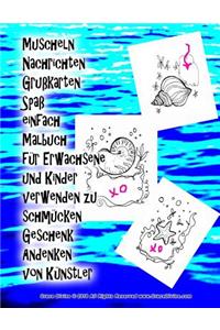 Muscheln Nachrichten Grußkarten Spaß einfach Malbuch für Erwachsene und Kinder verwenden zu schmücken Geschenk Andenken von Künstler Grace Divine