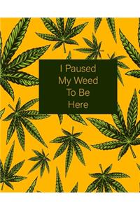 I Paused My Weed To Be Here