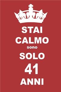 stai calmo sono solo 41 anni: 41 Anni compleanno regalo, quaderno notebook di Compleanno come Diario o Stai calmo 100 pagine 6x9