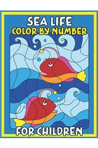 Sea Life Color By Number For Children