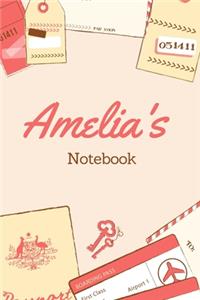 Amelia First Name Amelia Notebook