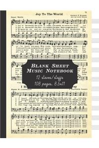 Blank Sheet Music Notebook