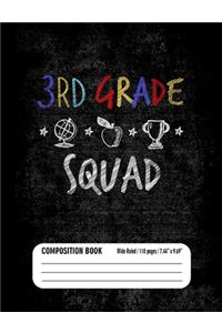 3rd Grade Squad Composition Book (Wide Ruled/ 110 pages/ 7.44x9.69)