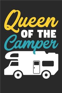 Camping Notebook - Queen of the Camper - Gift for Rv Campers, Nature Lovers And Adventurers - Camper Diary - Camper Writing Journal