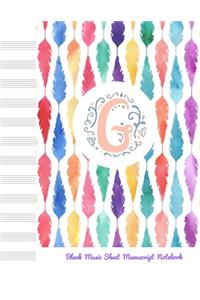 G Blank Music Sheet Manuscript Notebook