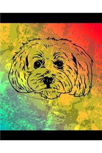 Maltipoo Color Burst Notebook
