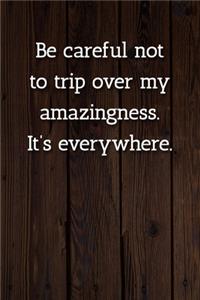 Be careful not to trip over my amazingness. It's everywhere. Notebook