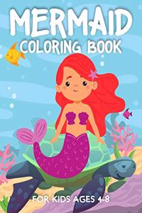 Mermaid Coloring Book for Kids Ages 4-8