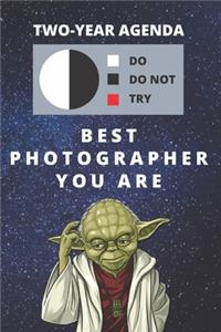 2020 & 2021 Two-Year Daily Planner For Best Photographer Gift - Funny Yoda Quote Appointment Book - Two Year Weekly Agenda Notebook For Photography