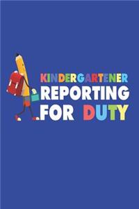 Kindergartener Reporting for Duty