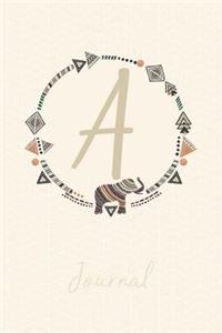 Beautiful Bohemian Style Journal with Initial