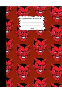 Devil Composition Notebook: Dot Grid, Dotted Paper Journal for Girls, Boys and Teens, for Students and Teachers, for School and Work, Journaling and Writing