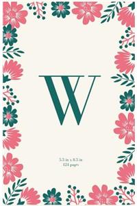 Monogram Letter W Journal