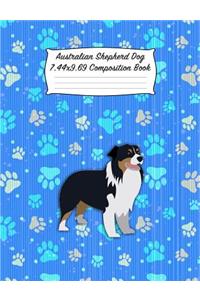 Australian Shepherd Dog 7.44 X 9.69 Composition Book