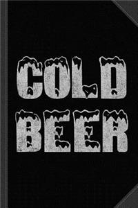 Retro Cold Beer Journal Notebook