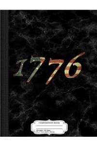 1776 Declaration of Independence Us Flag Composition Notebook