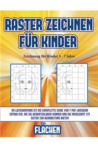 Zeichnung für Kinder 5 - 7 Jahre (Raster zeichnen für Kinder - Flächen)