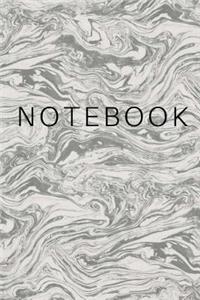 Notebook - Gray and White Marble Cover