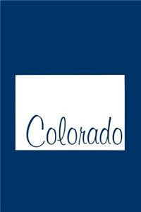 Colorado - Navy Blue Lined Notebook with Margins