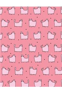 My Big Fat Bullet Journal for Cat Lovers Funny Cat Pattern in Pink