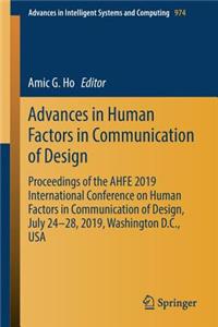 Advances in Human Factors in Communication of Design