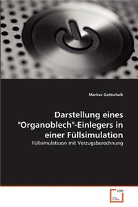 Darstellung eines "Organoblech"-Einlegers in einer Füllsimulation