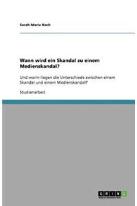 Wann wird ein Skandal zu einem Medienskandal?