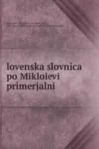 lovenska slovnica po Mikloievi primerjalni