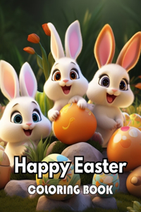 Happy Easter Coloring Book for Kids