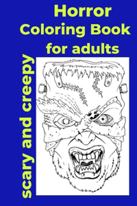 Horror Coloring Book for adults scary and creepy